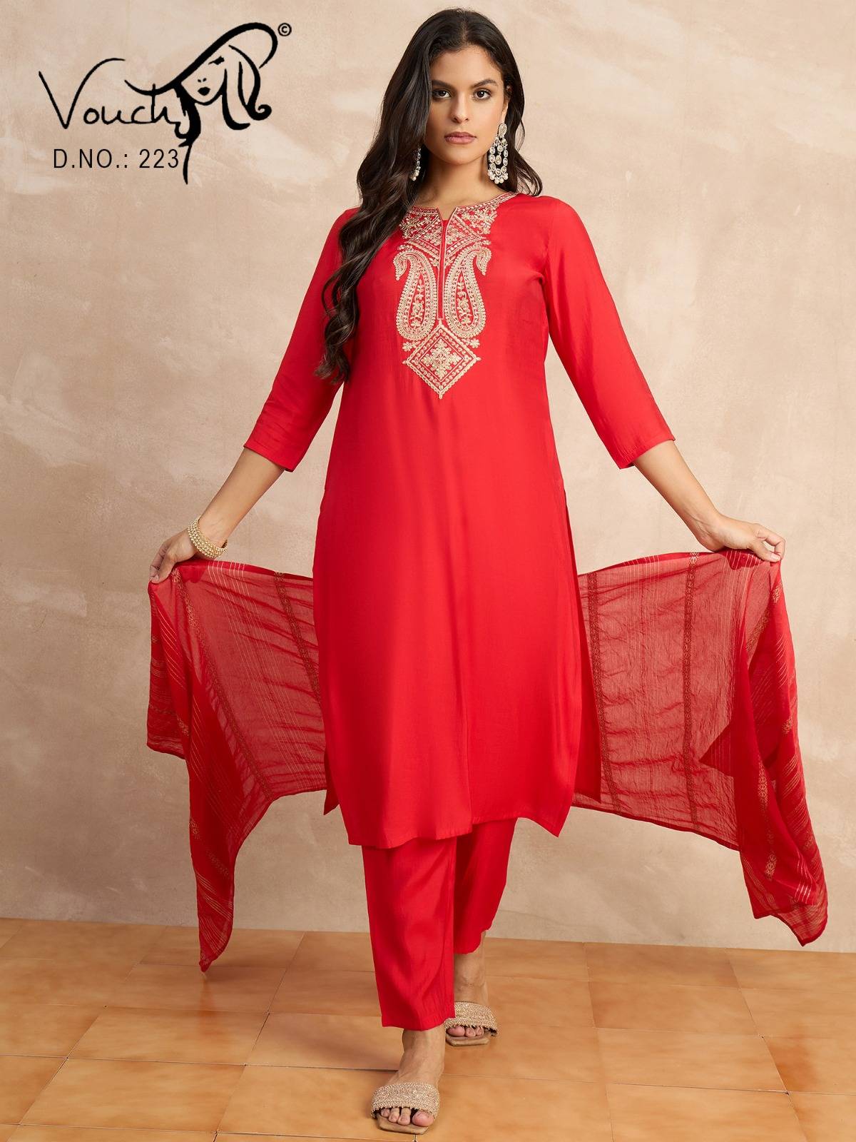 Roman silk BY VOUCH 213 to 254 series Stylish Fancy Colorful party weat dresses At Wholesale Price